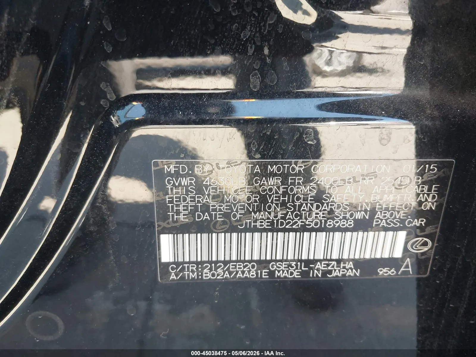 2015 Lexus IS 350