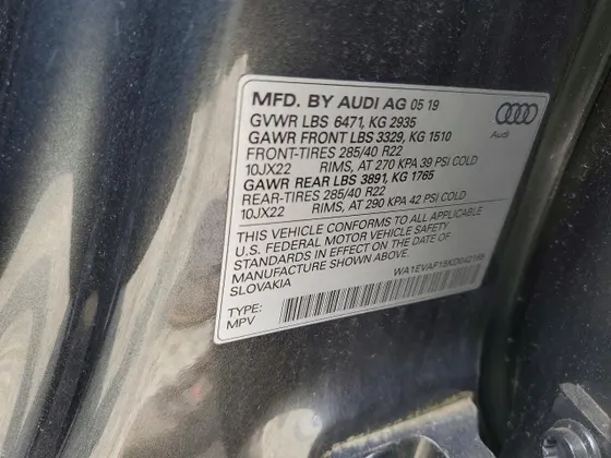 2019 Audi Q8 Premium Plus