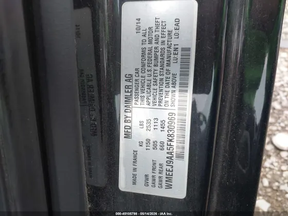 2015 smart fortwo electric drive Passion