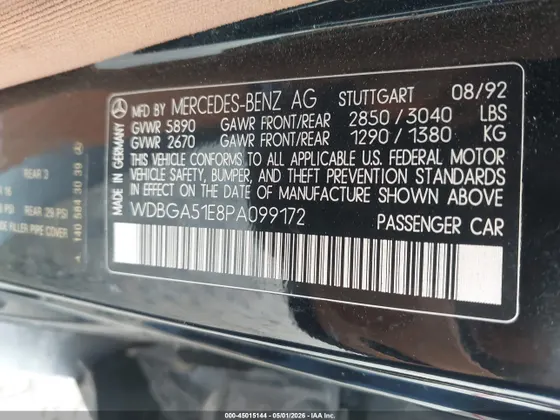 1993 Mercedes-Benz 500 SEL