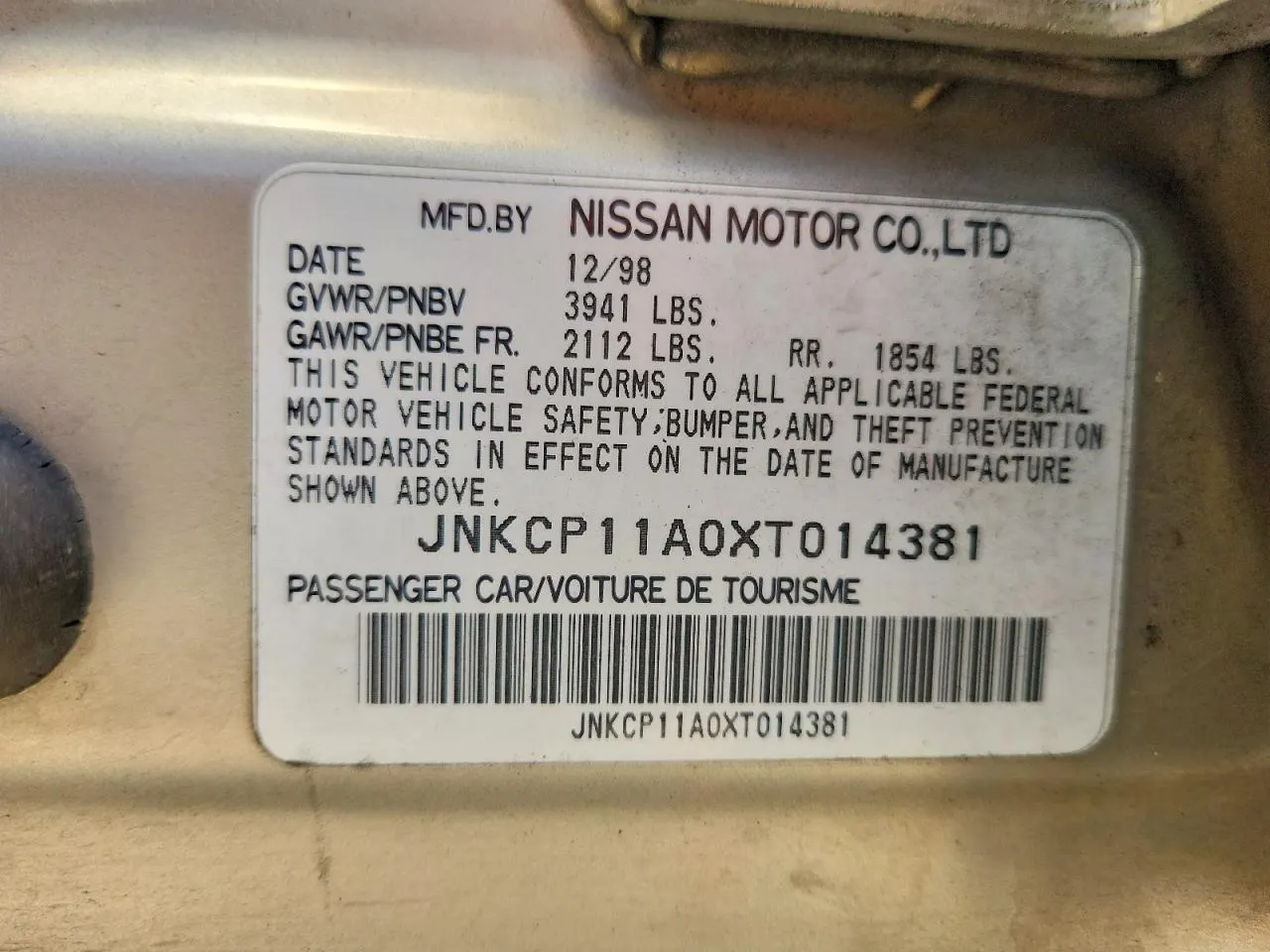 1999 INFINITI G20