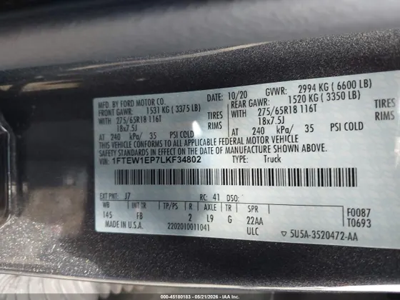 2020 Ford F-150 XL
