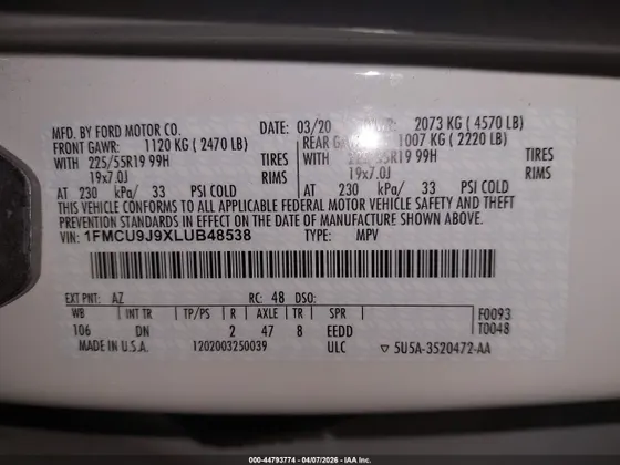 2020 Ford Escape Titanium