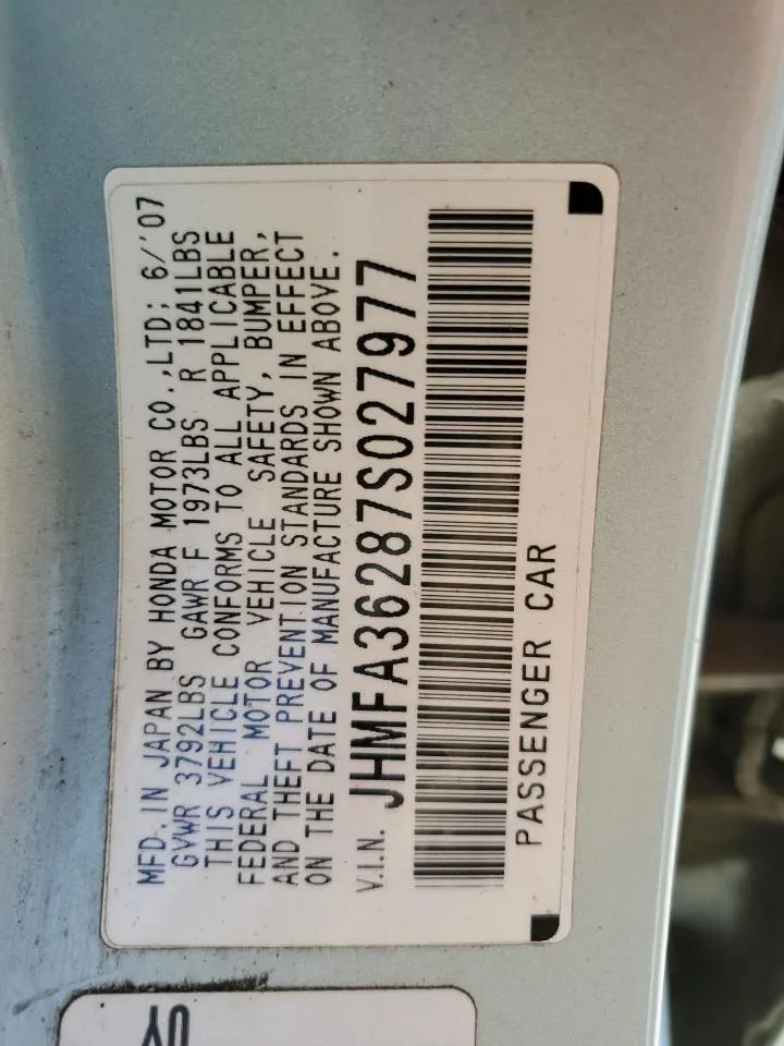 2007 Honda Civic Hybrid CIVIC