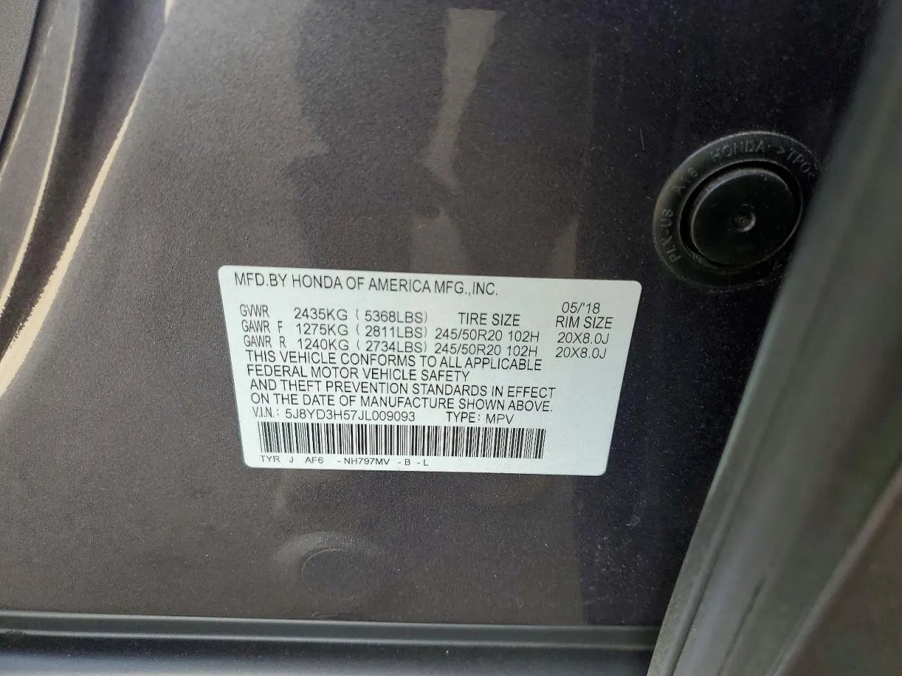 2018 Acura MDX w/Technology Pkg
