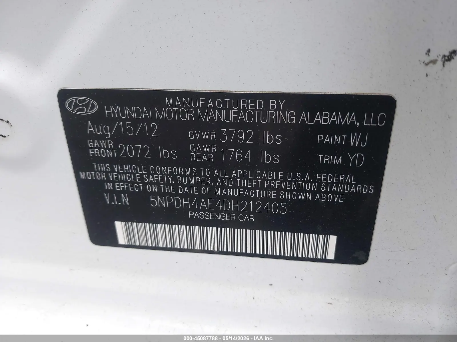 2013 Hyundai Elantra GLS PZEV