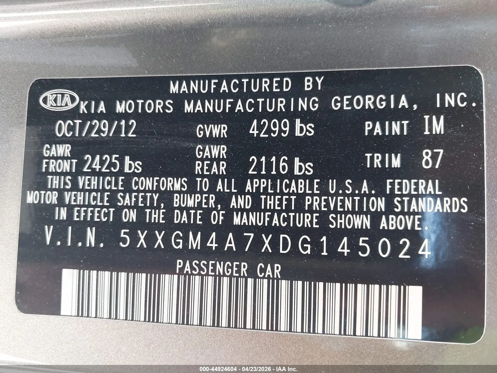2013 Kia Optima LX