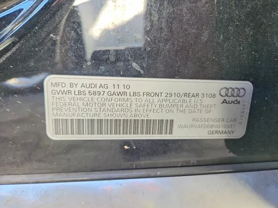 2011 Audi A8 L A8