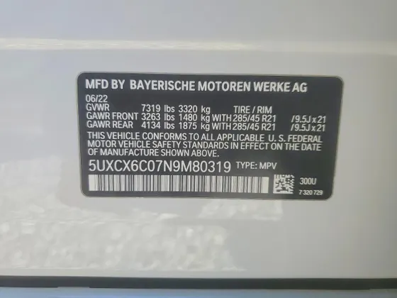 2022 BMW X7 M50i