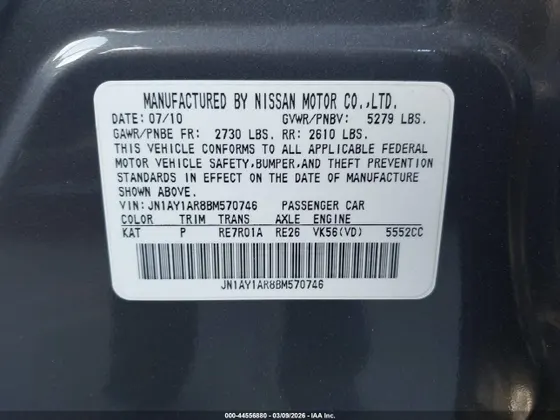 2011 INFINITI M56