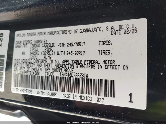 2025 Toyota Tacoma 4WD SR