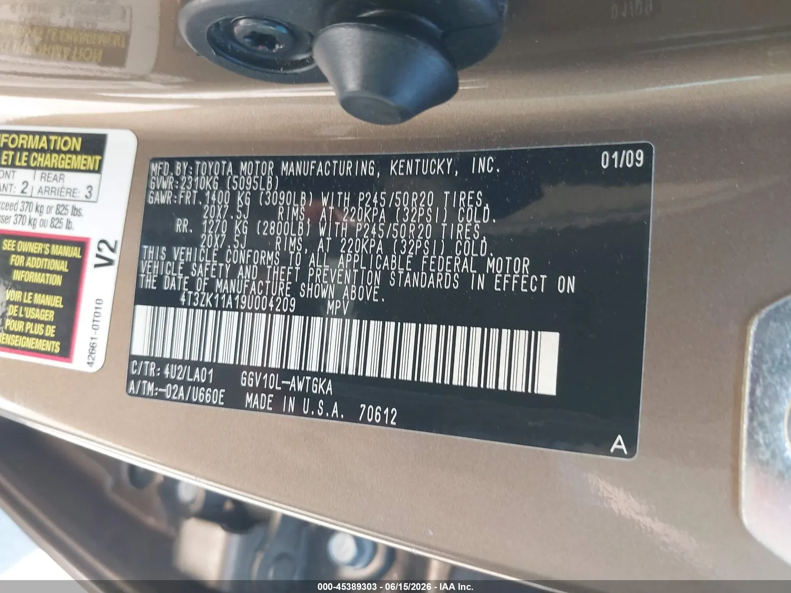 2009 Toyota Venza BASE V6