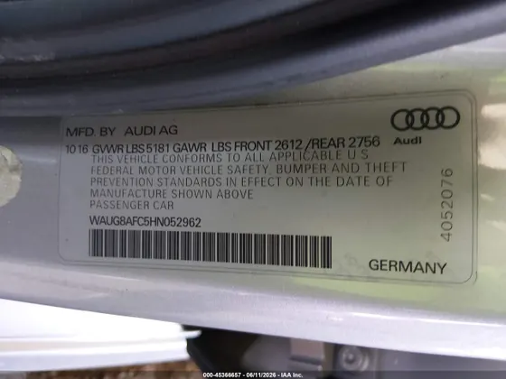 2017 Audi A6 Premium Plus