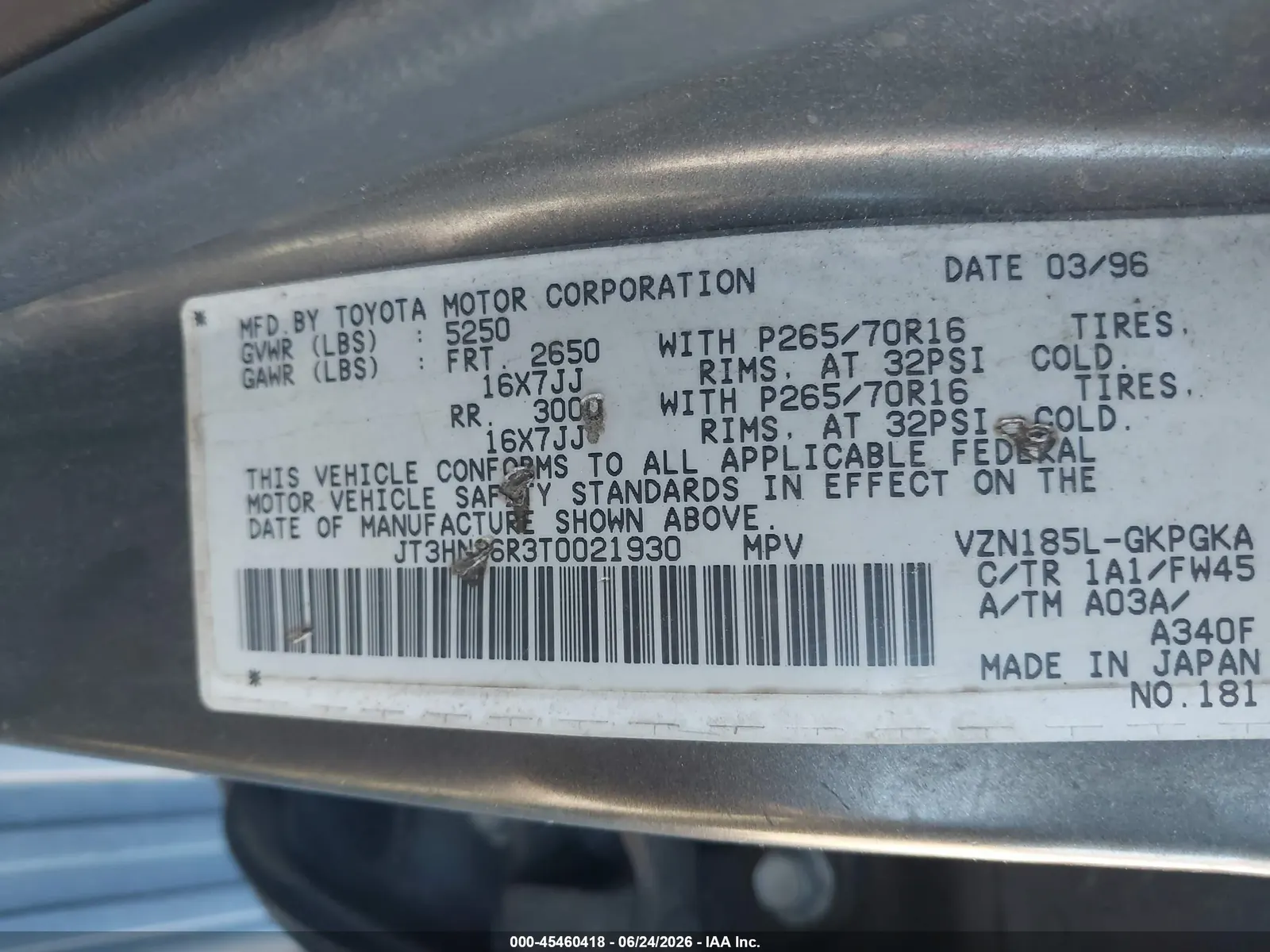 1996 Toyota 4Runner SR5