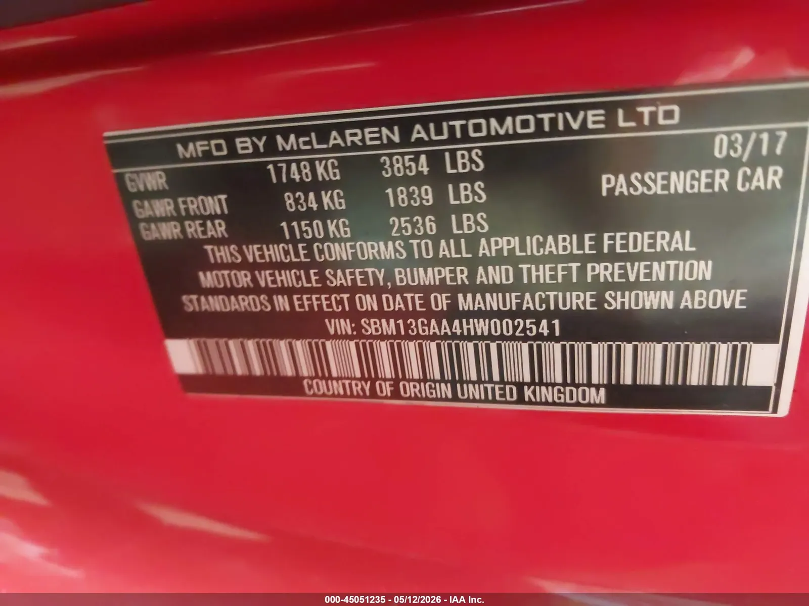 2017 McLaren 570GT