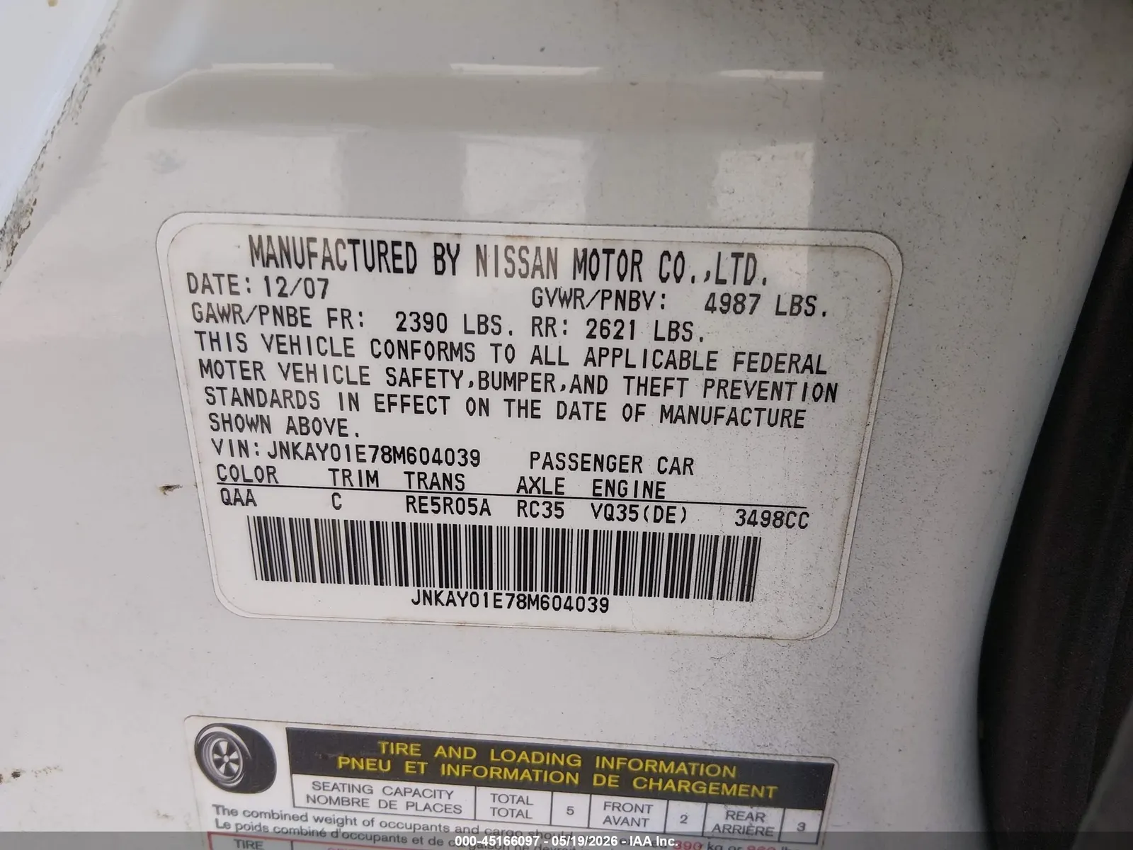 2008 INFINITI M35