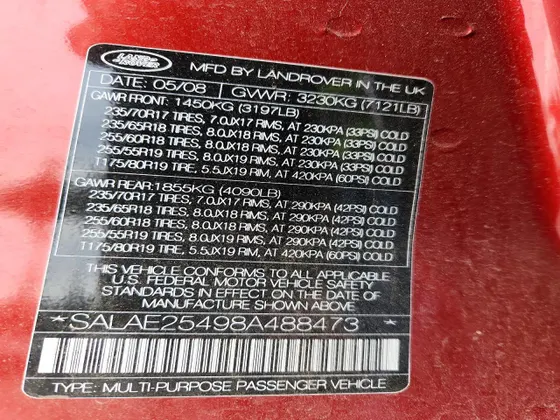2008 Land Rover LR3 SE