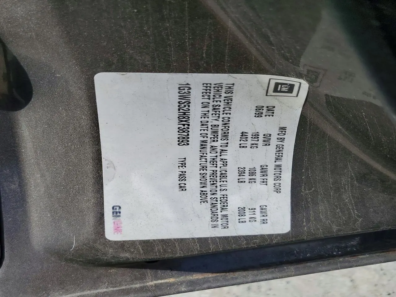 1999 Oldsmobile Intrigue GL