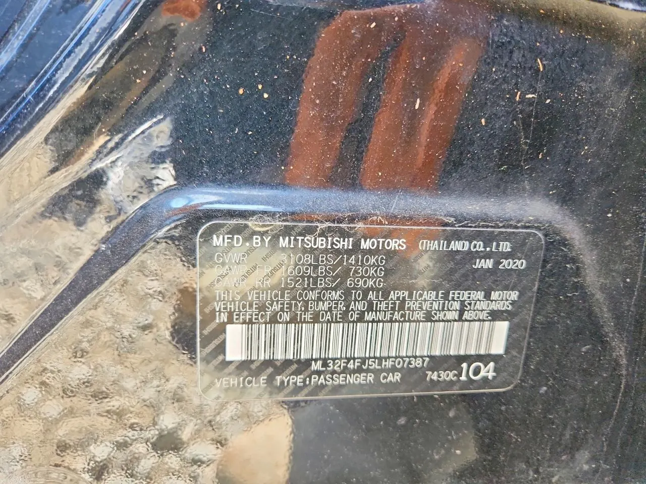 2020 Mitsubishi Mirage G4 SE