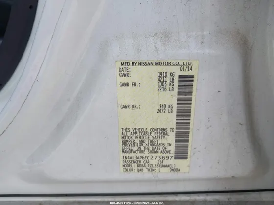 2014 Nissan Altima 2.5 S