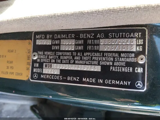 1987 Mercedes-Benz 300 Series 300D