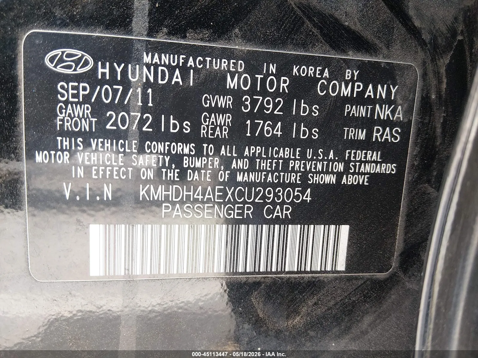 2012 Hyundai Elantra GLS