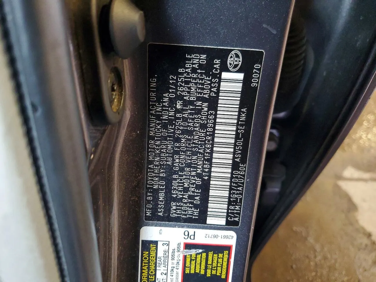 2012 Toyota Camry XLE