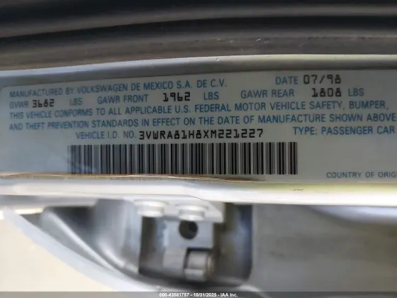 1999 Volkswagen Jetta GL