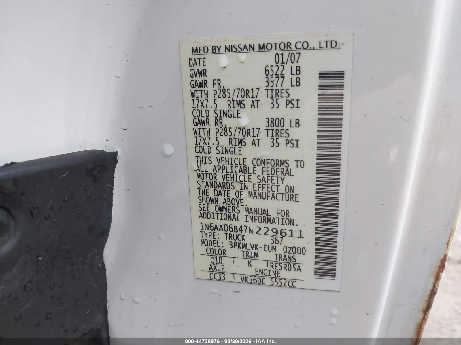 2007 Nissan Titan SE