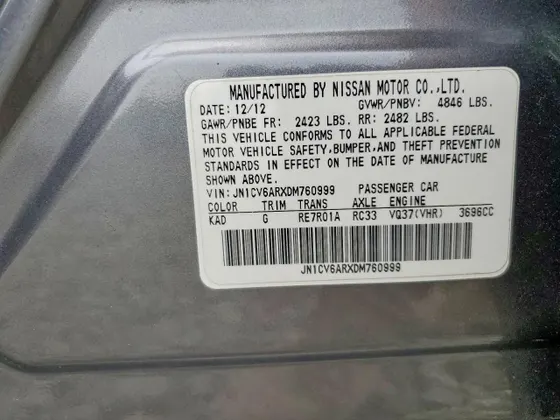 2013 INFINITI G37 Sedan x