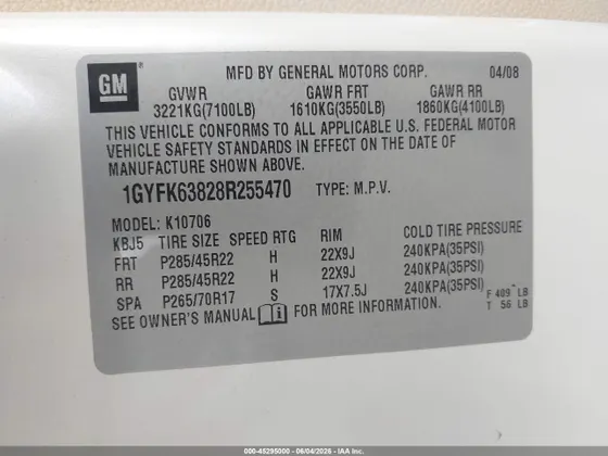 2008 Cadillac Escalade STANDARD