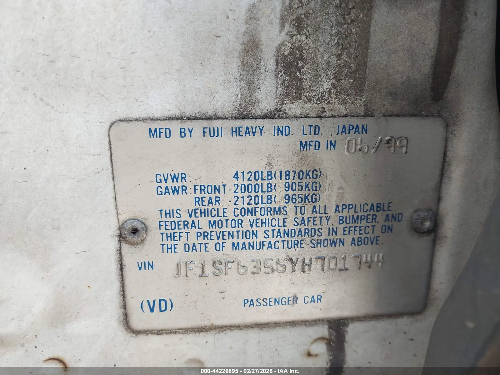 2000 Subaru Forester L