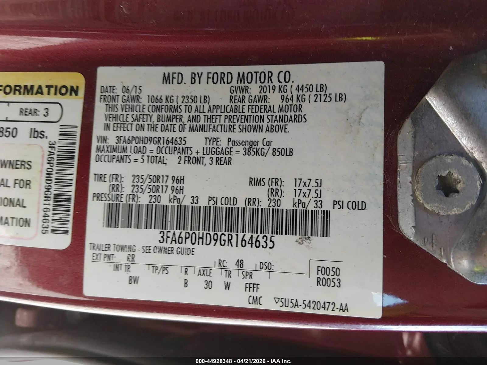 2016 Ford Fusion SE