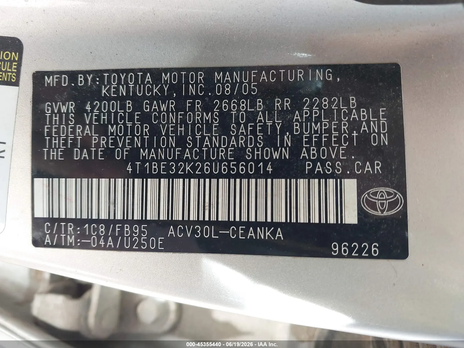 2006 Toyota Camry LE