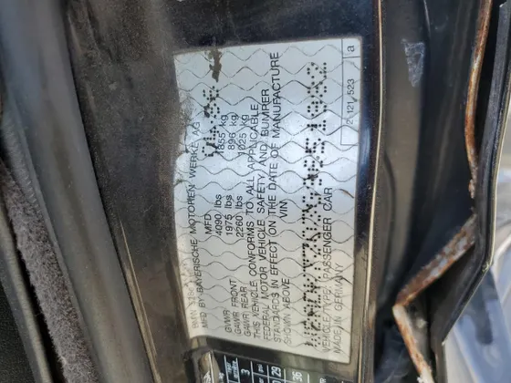 1986 BMW 528 - 533 - 633 - 733 528E
