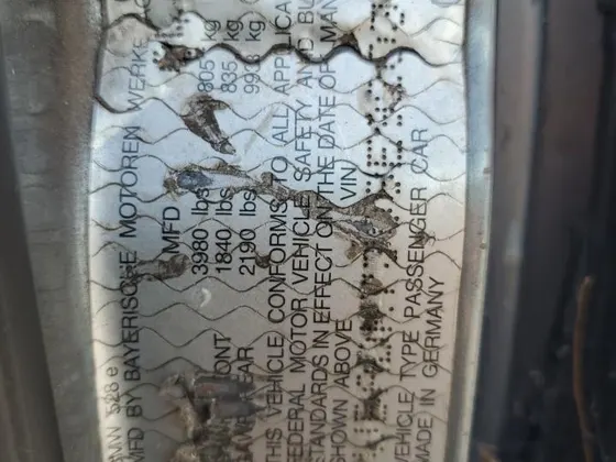1984 BMW 528 - 533 - 633 - 733 528E