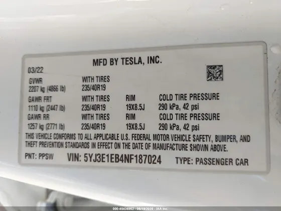 2022 Tesla Model 3 Long Range