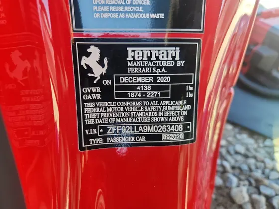 2021 Ferrari F8 Tributo