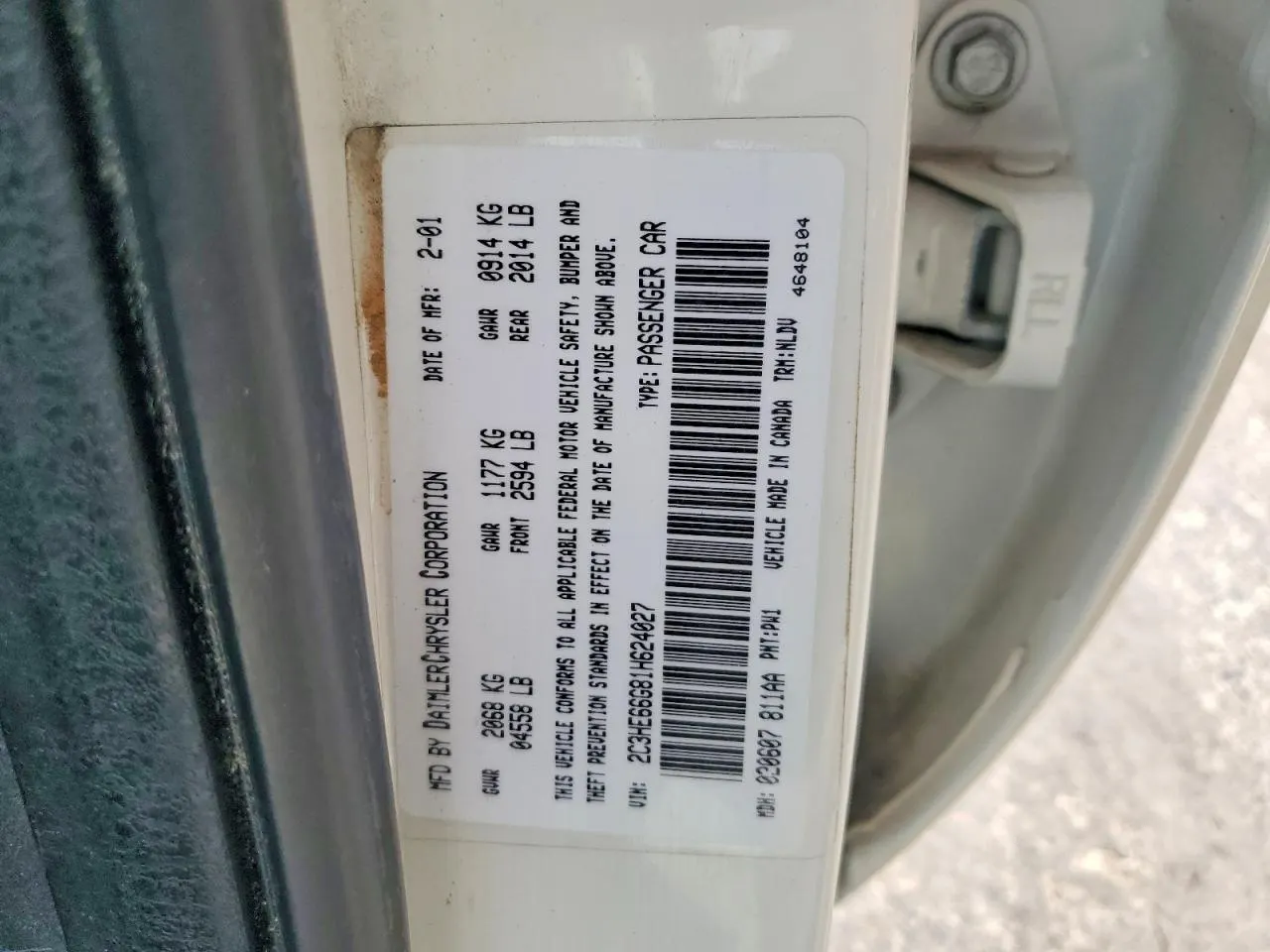 2001 Chrysler 300M