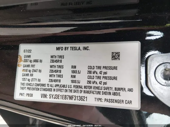 2022 Tesla Model 3 Long Range