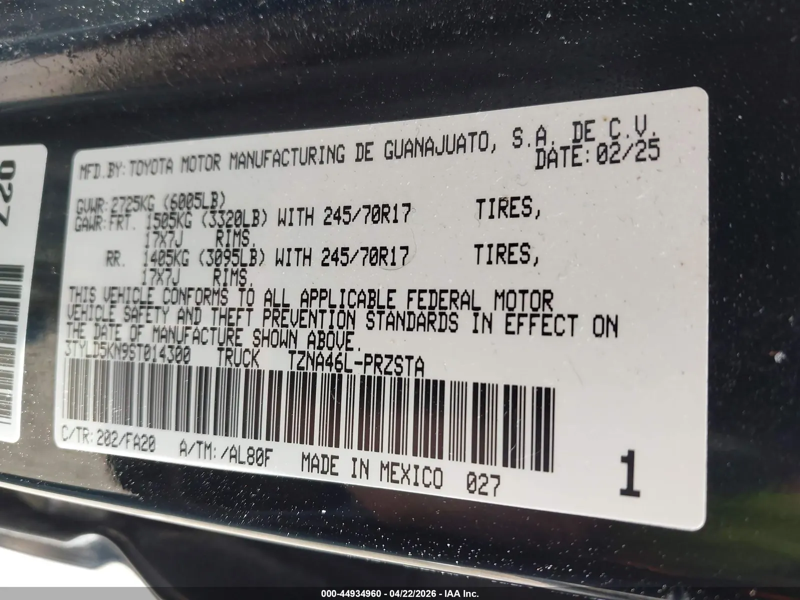 2025 Toyota Tacoma 4WD SR