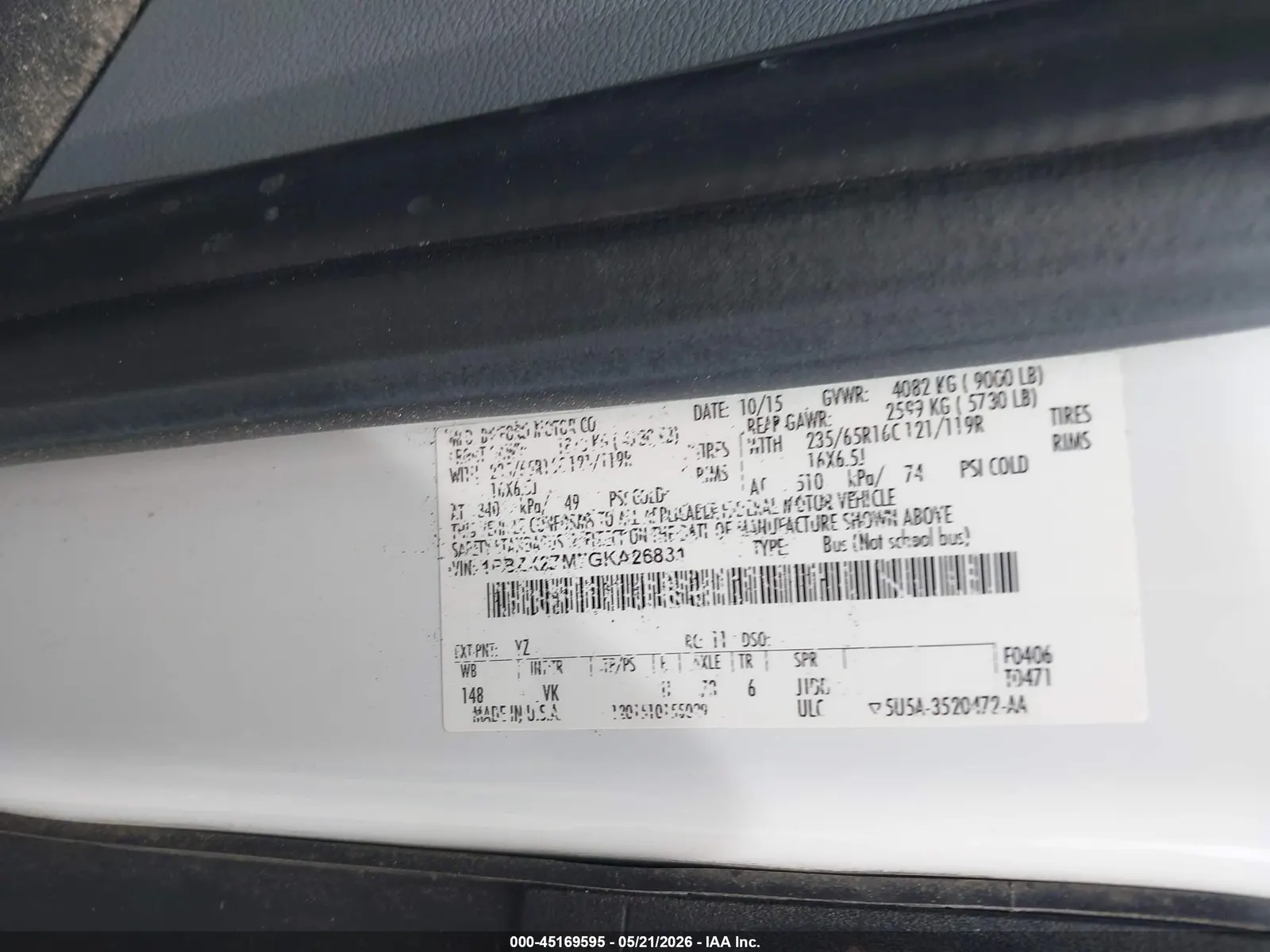 2016 Ford Transit Wagon XLT