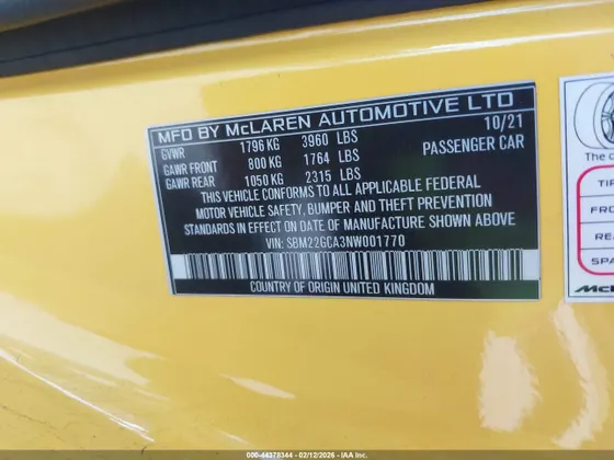 2022 McLaren GT COUPE