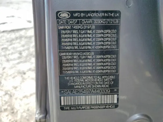 2007 Land Rover LR3 SE