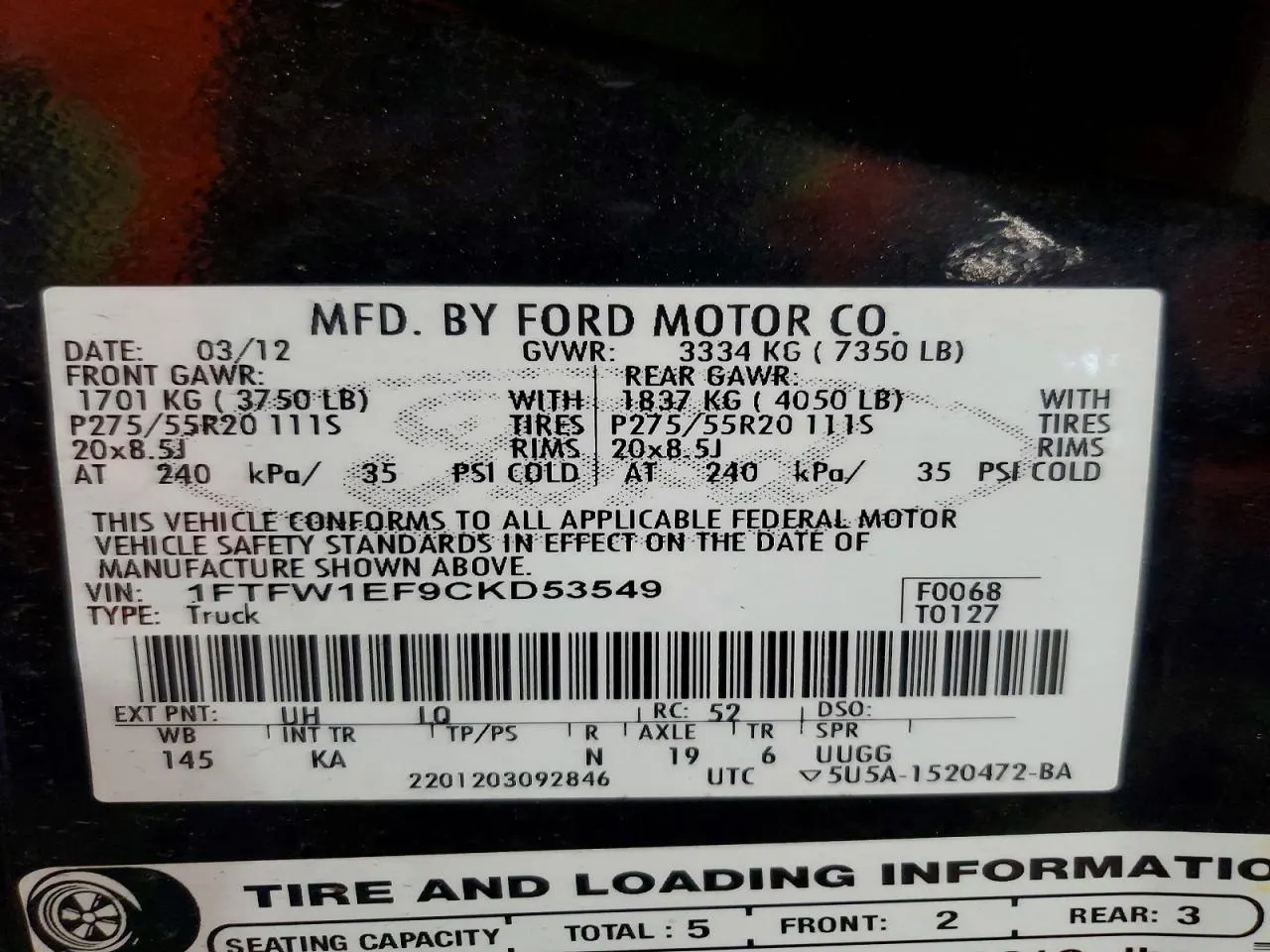 2012 Ford F-150 FX4