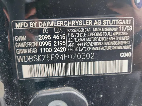 2004 Mercedes-Benz SL-Class SL