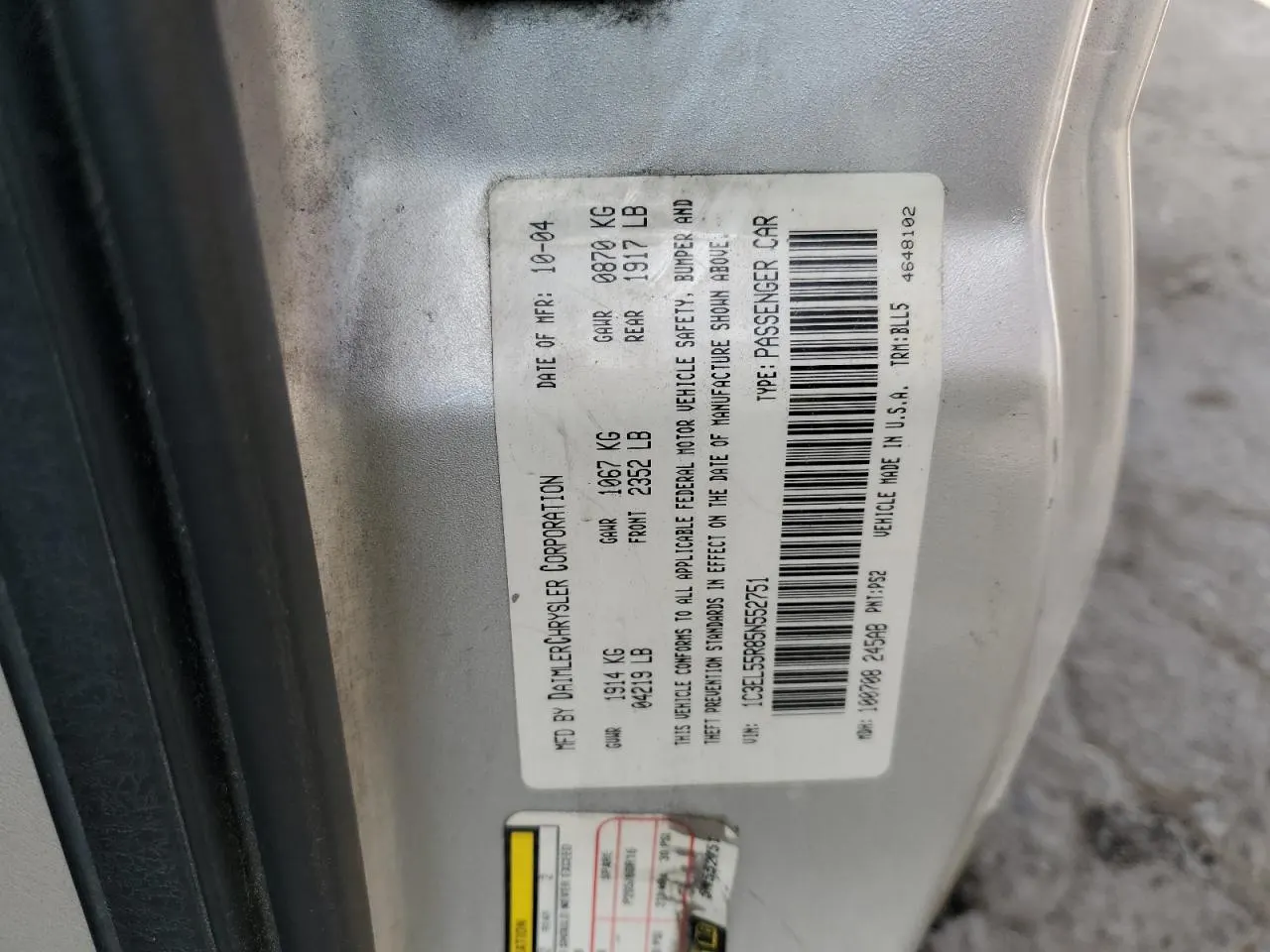 2005 Chrysler Sebring Conv Touring