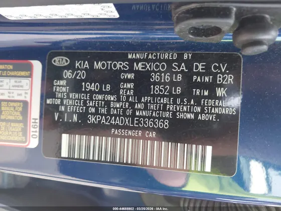 2020 Kia Rio S