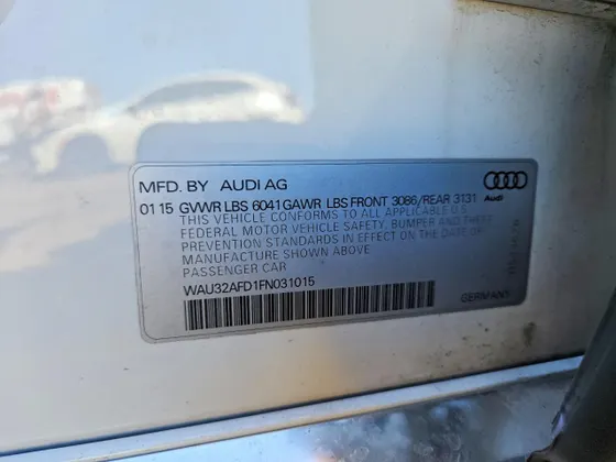 2015 Audi A8 L 4.0T