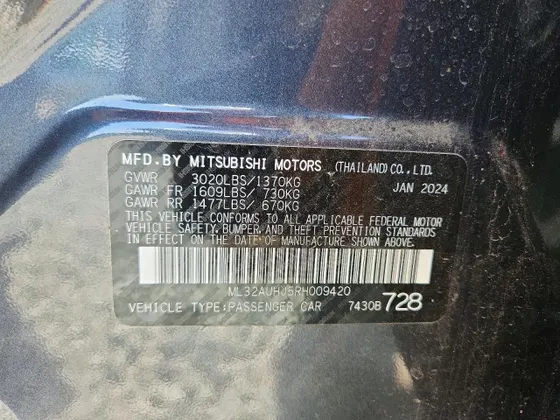 2024 Mitsubishi Mirage ES